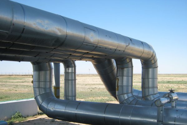 Трубопроводы в оцинкованной изоляции производства ABL на объекте AGIP
